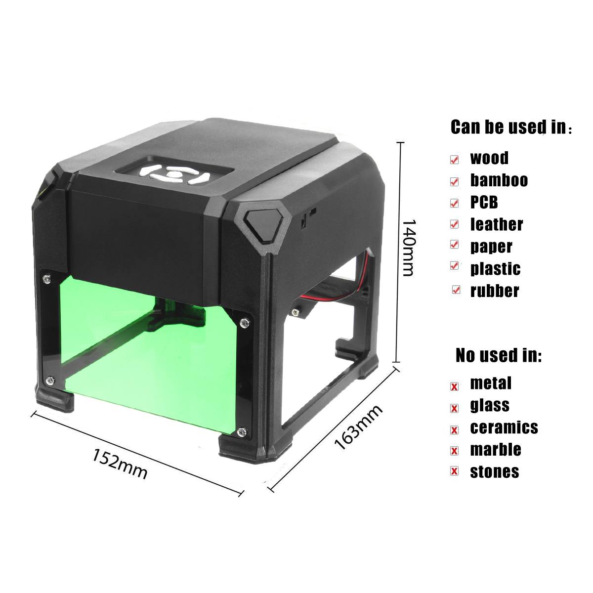 2000mW USB Desktop Laser Engraving Machine DIY Mac & Windows